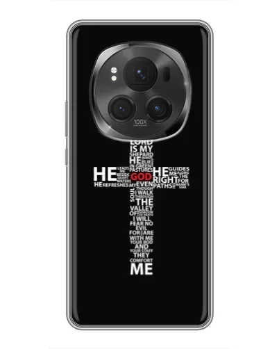 Чохол для Huawei Mate 80 RS Ultimate з картинкою «Текстовий хрест» Чохол для Huawei Mate 80 RS Ultimate з картинкою «Текстовий хрест»