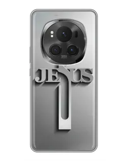 Чохол для Huawei Mate 80 RS Ultimate з картинкою «Металевий хрест Jesus» Чохол для Huawei Mate 80 RS Ultimate з картинкою «Металевий хрест Jesus»