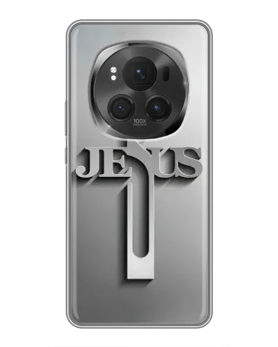 Чохол для Huawei Mate 80 RS Ultimate з картинкою «Металевий хрест Jesus» Чохол для Huawei Mate 80 RS Ultimate з картинкою «Металевий хрест Jesus»