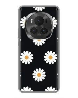 Чехол для Huawei Mate 80 RS Ultimate с картинкой «Ромашки на черном»