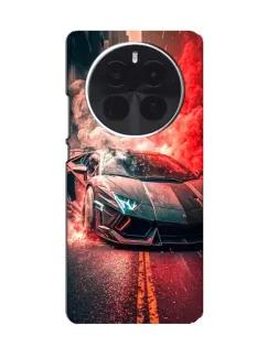 Чехол для Huawei Mate 90 с картинкой «Lamborghini красный дым»