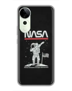 Чехол для Huawei nova 14 Energy с картинкой «NASA — шагаем по Луне»