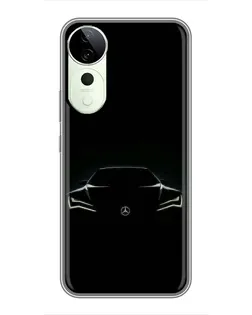 Чехол для Huawei nova 14 Energy с картинкой «Mercedes — силуэт авто»