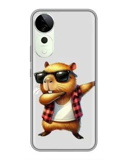 Чехол для Huawei nova 14 Energy с картинкой «Капибара рэпер даб»