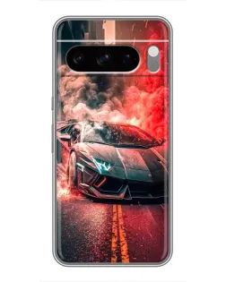 Чехол для Huawei Nova 16s Pro с картинкой «Lamborghini красный дым»