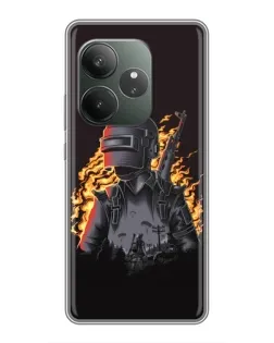 Чехол для Huawei nova 16z с картинкой «PUBG — огненный силуэт»