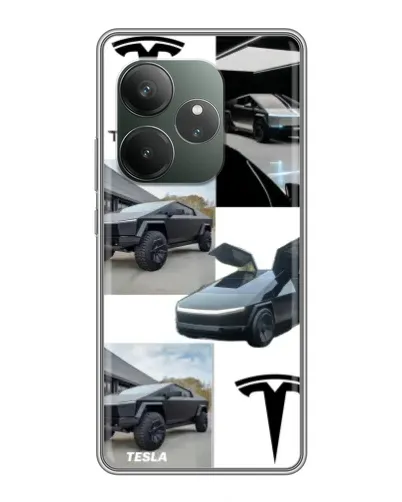 Чехол для Huawei nova 16z с картинкой «Коллаж Cybertruck Tesla»