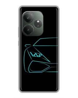Чехол для Huawei nova 16z с картинкой «Голубой силуэт Lamborghini» Чехол для Huawei nova 16z с картинкой «Голубой силуэт Lamborghini»