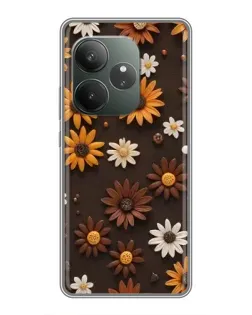 Чохол для Huawei nova 16z з картинкою «Візерунок з маленьких соняшників»