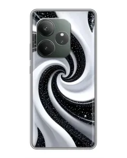 Чохол для Huawei nova 16z з картинкою «Чорно-біла спіраль»
