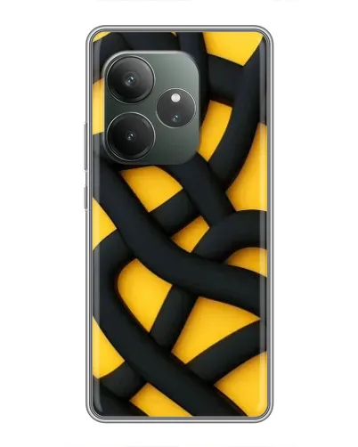Чохол для Huawei nova 16z з картинкою «Чорне жовте переплетення»