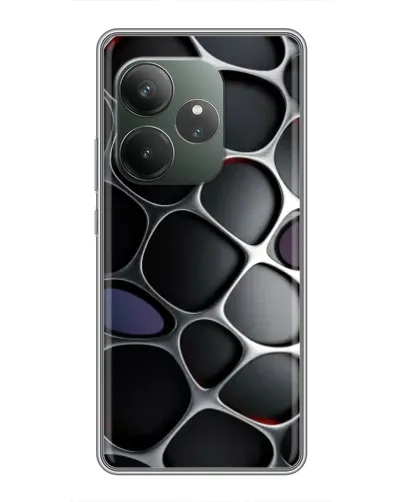 Чохол для Huawei nova 16z з картинкою «Об'ємна темна решітка»