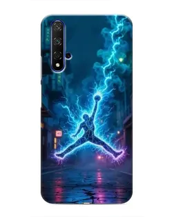 Чехол для Huawei Nova 5T с картинкой «Jordan Gold Jumpman»