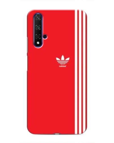 Чехол для Huawei Nova 5T с картинкой «Красный минимализм Adidas»