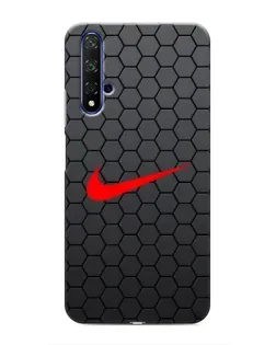 Чехол для Huawei Nova 5T с картинкой «Nike — карбоновая сетка»