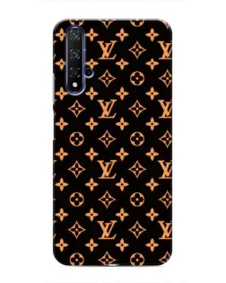Чехол для Huawei Nova 5T с картинкой «Золотая монограмма LV»