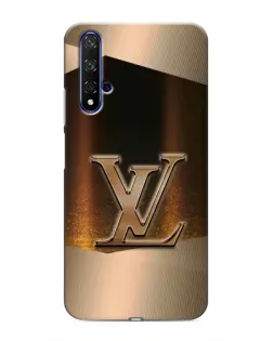 Чехол для Huawei Nova 5T с картинкой «LV — золотое сияние»