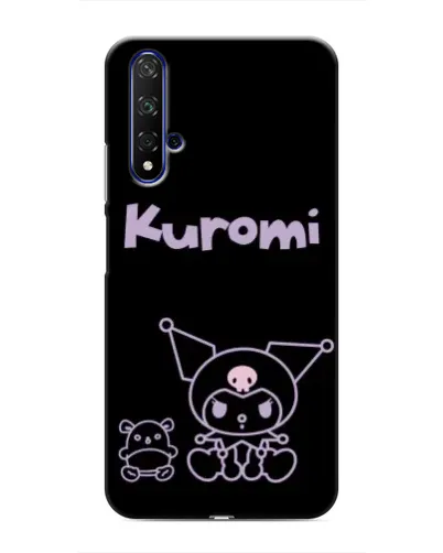 Чохол для Huawei Nova 5T з картинкою «Kuromi — чорний мінімалізм»
