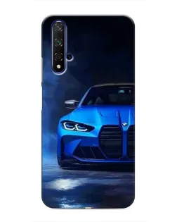 Чехол для Huawei Nova 5T с картинкой «Голубая BMW M4»