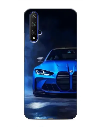 Чехол для Huawei Nova 5T с картинкой «Голубая BMW M4»