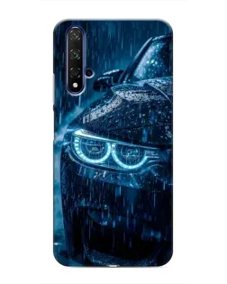 Чехол для Huawei Nova 5T с картинкой «BMW под дождем»