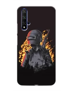 Чохол для Huawei Nova 5T з картинкою «PUBG — вогняний силует»