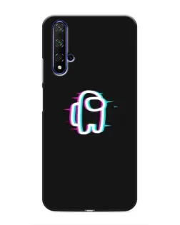 Чехол для Huawei Nova 5T с картинкой «Among Us неон»