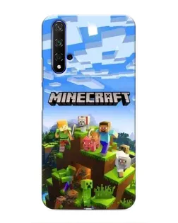Чехол для Huawei Nova 5T с картинкой «Minecraft классический мир»