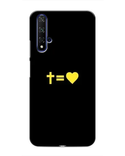 Чехол для Huawei Nova 5T с картинкой «Сердце и Крест»