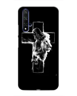 Чехол для Huawei Nova 5T с картинкой «Сияющий крест Jesus»