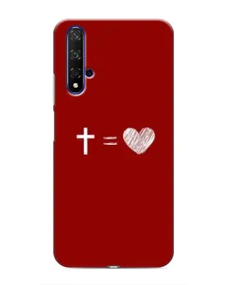 Чехол для Huawei Nova 5T с картинкой «Уравнение любви»