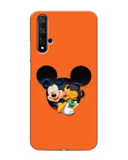 Чехол для Huawei Nova 5T с картинкой «Сердце Микки Минни»