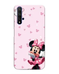 Чехол для Huawei Nova 5T с картинкой «Минни Маус и сердечки»