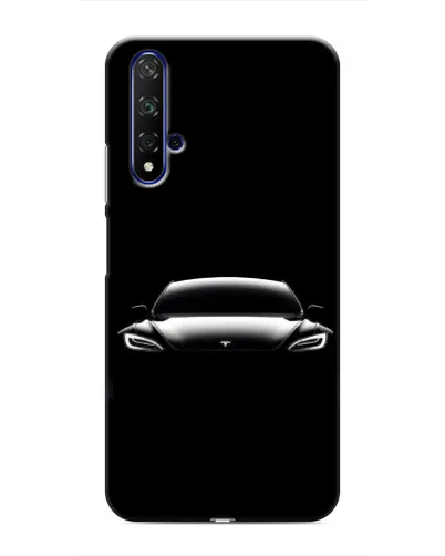 Чехол для Huawei Nova 5T с картинкой «Фары Tesla Night»
