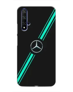 Чехол для Huawei Nova 5T с картинкой «Спортивные линии Mercedes»