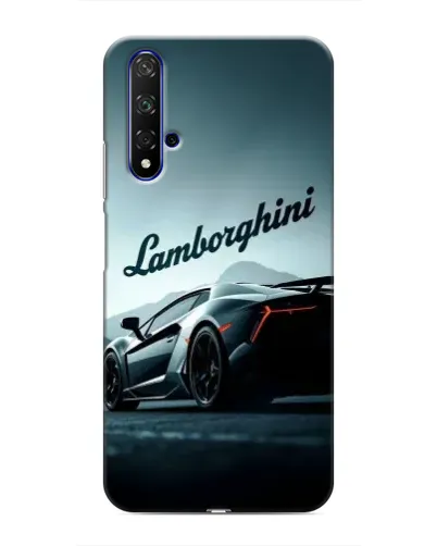 Чехол для Huawei Nova 5T с картинкой «Классическая надпись Lamborghini»