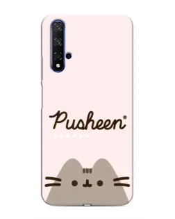 Чехол для Huawei Nova 5T с картинкой «Pusheen логотип»
