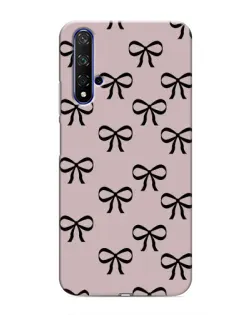 Чехол для Huawei Nova 5T с картинкой «Черные бантики»