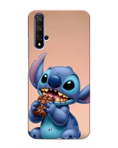 Чехол для Huawei Nova 5T с картинкой «Стич ест шоколад»