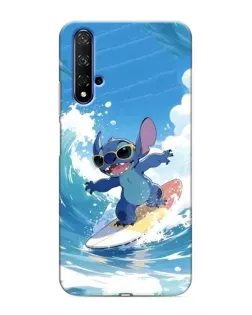 Чехол для Huawei Nova 5T с картинкой «Стич на волне»