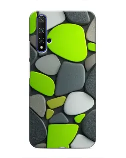 Чехол для Huawei Nova 5T с картинкой «Яркая неоновая галька»