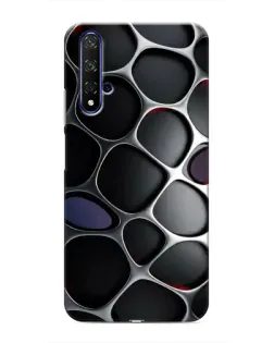 Чехол для Huawei Nova 5T с картинкой «Объемная темная решетка»