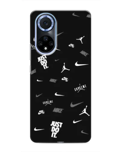 Чохол для Huawei Nova 9 SE з картинкою «Nike Black Pattern»