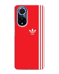 Чехол для Huawei Nova 9 SE с картинкой «Красный минимализм Adidas»
