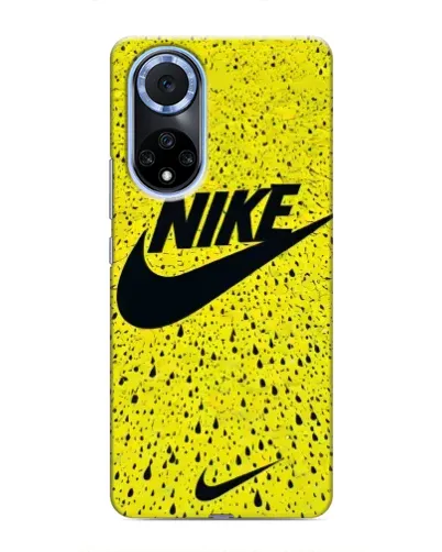 Чехол для Huawei Nova 9 SE с картинкой «Желтый текстурный Nike»