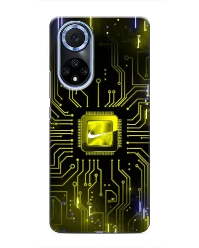 Чехол для Huawei Nova 9 SE с картинкой «Nike — золотая искра»