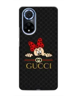 Чехол для Huawei Nova 9 SE с картинкой «Минни Маус Gucci — черный»