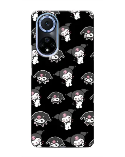 Чохол для Huawei Nova 9 SE з картинкою «Чорний паттерн Kuromi»