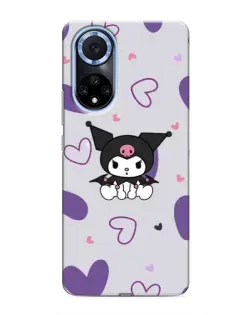 Чохол для Huawei Nova 9 SE з картинкою «Kuromi та лавандові серця»