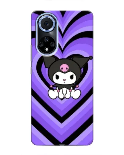 Чохол для Huawei Nova 9 SE з картинкою «Kuromi та фіолетові серця»